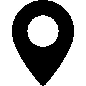 Simple black silhouette of a flag